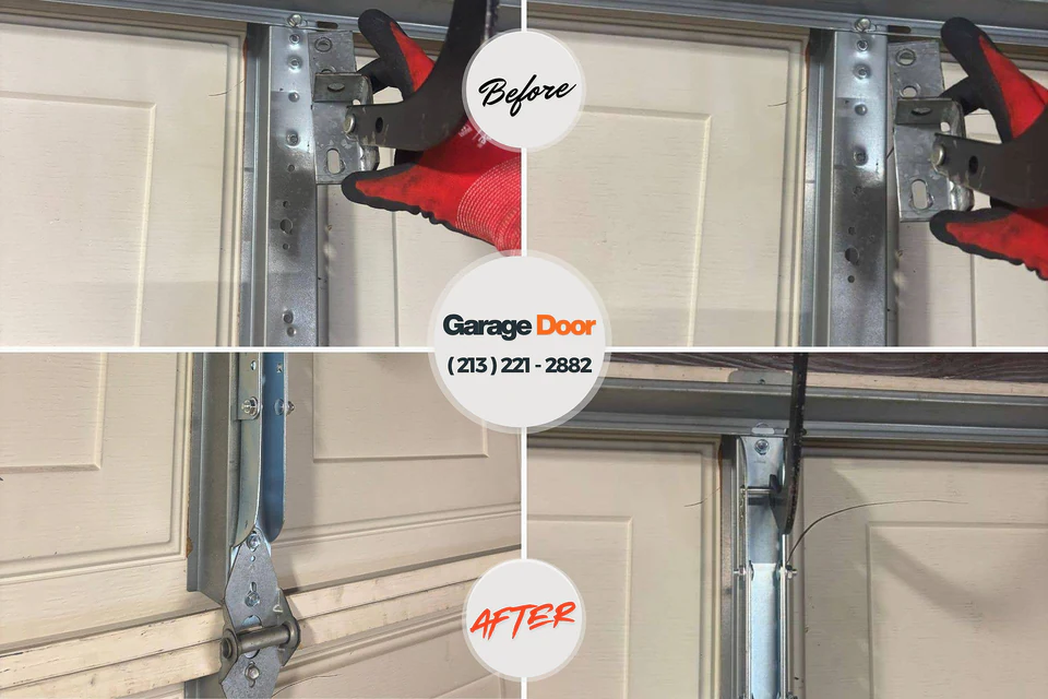 Before and after: garage door repair Charleroi, PA